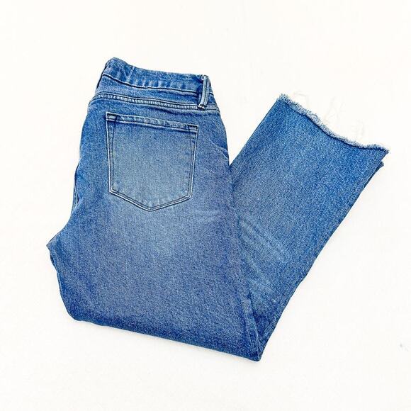 Frame Le Crop Mini Boot Huntdale LCMBRA118 Dak Wash Raw Hem Denim Jeans Size 29 - Picture 8 of 8
